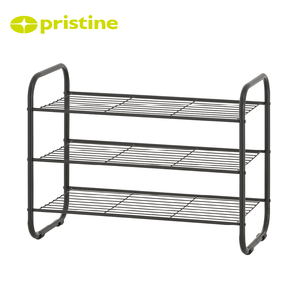Pristine Convertible 3-Tier Entryway <b>Shoe</b> <b>Storage</b> Shelf Foldable Iron Metal Furniture - Product Image 5