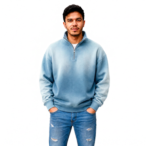 Fabricante de Sudaderas Personalizadas con Cierre de Cremallera para Hombre, Estilo Urbano, Venta al Por Mayor, Marca Privada, Proveedor de Ropa OEM - Product Image 2