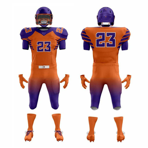 Conception de logo personnalisé, uniformes d'équipe de football américain avec vêtements de sport respirants 100% polyester, uniforme de football américain fabriqué par GSI - Product Image 1