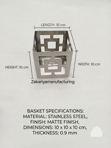 Luxury Eco-Friendly Stainless Steel Laser-Cut <b>Storage</b> Baskets Set of 3 for Kitchen & Home Organization - Product Image 6