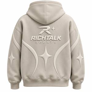 Nouveauté : Sweat à capuche imprimé pour homme, qualité supérieure, style sportif oversize, avec logo frontal et poche, 100 % coton - Product Image 2