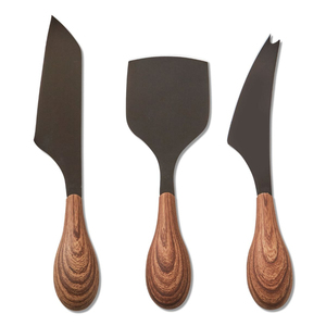 Juego de cuchillos para queso ecológicos de nácar con acabado dorado, hoja de acero inoxidable, accesorio para tabla de charcutería, precio directo de fábrica - Product Image 5