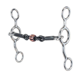Bocado de caballo de acero inoxidable fabricado en fábrica con rodillo de cobre, boquilla articulada, vástago largo, bocado de freno, varios tamaños - Product Image 2