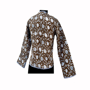 Chaqueta Acolchada de Algodón con Estampado Indio Premium 2026, Chaqueta Reversible con Estampado Floral Bohemio, Chaqueta Corta de Invierno para Mujer - Product Image 5