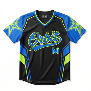 Camiseta de Béisbol Sublimada Personalizada, Corte Profesional, Malla Transpirable de Alto Rendimiento, Cierre Completo con Botones, Ropa Deportiva para Equipos - Product Image 1