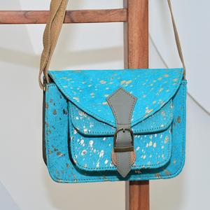 Vente en gros de nouveau sac à bandoulière en cuir recyclé métallisé à la mode pour femmes sac à bandoulière en cuir coloré Western - Product Image 3