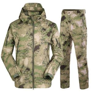Ensemble de vêtements de travail pour hommes, haute visibilité, camouflage, polyester, imperméable, respirant, certifié CE, sweat-shirt et pantalon - Product Image 1