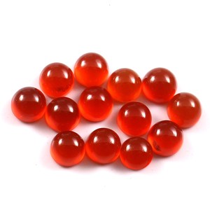 Lot en gros de cabochons ronds en cornaline naturelle 6x6mm, dos plat, calibrés, pierres précieuses en vrac pour la fabrication de bijoux - Product Image 1