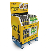 Présentoir de vente au détail en carton ondulé pliable sur mesure pour bière, présentoir de vente au détail facile à assembler