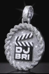 Colgante de Letra para Hombre de Alta Calidad con Moissanita VVS1 y Cadena Personalizada que Brilla en la Oscuridad, Amuleto Fino de Hip Hop, Joyería de Plata 925, Regalo - Product Image 4
