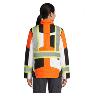 High Visibility Reflective Winter <b>Jacket</b> Workwear Letterman Safety Construction Wear <b>Jackets</b> Ladies - Product Image 2