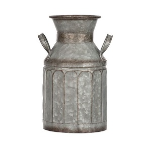 High Selling Manufacturer & Exporter of <b>Galvanized</b> Milk Container Classic Indian Stylish Planter Handmade Milk Can - Product Image 6