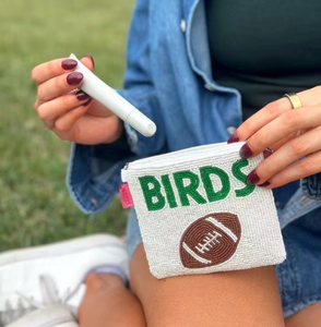 กระเป๋าใส่เหรียญปักลายลูกปัดทำมือ ดีไซน์ไม่ซ้ำใคร  กระเป๋าสตางค์ Zero Wallet  โลโก้ปรับแต่งได้ - Product Image 4