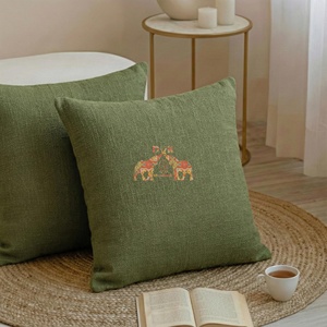 Hermosa funda de cojín para sofá de algodón de color sólido personalizada, de doble cara, disponible en súper suave, 100% algodón, para decoración del hogar. - Product Image 3