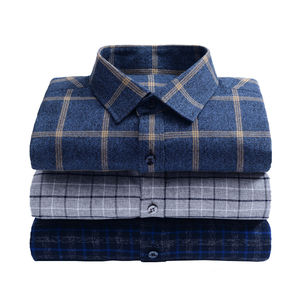Chemise en flanelle à carreaux pour homme, sur mesure, avec logo personnalisé, manches longues, coupe ample, grande taille, printemps/automne - Product Image 1