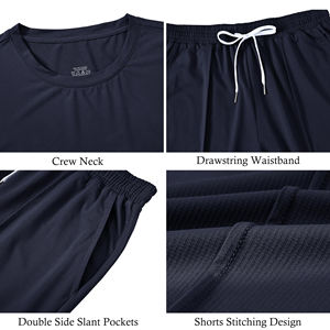 Survêtement d'été pour homme, motif uni, léger, écologique, respirant, séchage rapide, personnalisable pour les activités de plein air - Product Image 2