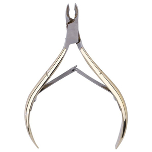 Cortacutículas Premium Color Oro Champán, Tijeras de Acero Inoxidable de Precisión para Piel Muerta, Herramienta Profesional de Belleza para Salón - Product Image 1