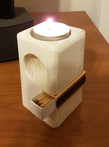 Support à bougie en bois naturel, artisanal de qualité supérieure, rustique, pour la décoration de la maison, les festivals et les mariages - Product Image 2