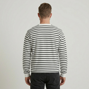 OEM Long Sleeve Striped Line T-Shirt Men O-Neck Regular Fit Casual Style Tee Shirts Men's Summer Street Stripe Line <b>TShirts</b> Men - Product Image 2