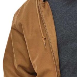 Men's Hooded Canvas Workwear Jacket Heavy Duty <b>Winter</b> <b>Coat</b> Lined Durable Outdoor Construction Utility Front Custom OEM ODM - Product Image 5