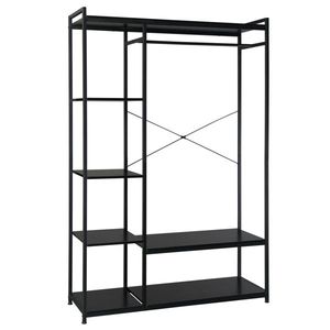 Heavy Metal Stand-Alone Wardrobe Organizer with Suspender Hanger and Multiple Storage Racks <b>Portable</b> <b>Bed</b> Wardrobe - Product Image 2