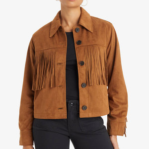 Servicio Personalizado OEM, Chaqueta de Piel de Oveja con Flecos para Mujer, Estilo Occidental Personalizado, Impermeable, Transpirable, Largo Regular, Venta al Por Mayor - Product Image 5