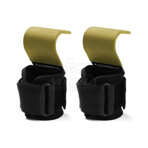 Heavy Duty Lifting Hooks Padded Wrist Support with Steel Grip Hooks for Intense Weightlifting and Gym <b>Workouts</b> - Product Image 3