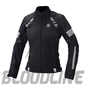 Chaqueta de Motocicleta de Malla Blanca para Mujer, Manga Larga, Transpirable, para Verano, con Detalles en Verde Azulado, Logotipo Estampado en la Parte Delantera - Product Image 2
