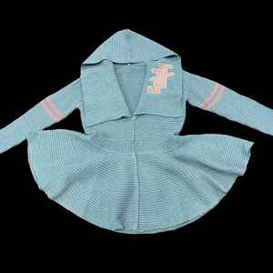 Suéter Varsity con Peplum para Mujer, Marca Jack and Jill, Color Azul, Tejido de Punto, Manga Larga, Estilo Juvenil, Casual, Cardigan - Product Image 2