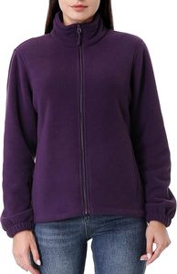 Veste à capuche zippée intégrale pour femme en polaire tricotée respirante, coupe-vent, avec logo personnalisé et col montant à fermeture éclair, vente en gros - Product Image 5