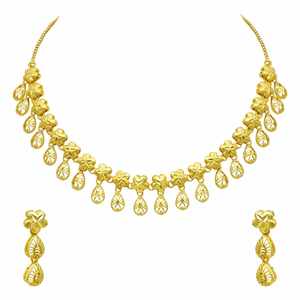 ชุดเครื่องประดับแต่งงานแบบตุรกีชุบทองไมโคร 14K 18K 24K ทองเหลืองขายส่ง ลายดอกไม้แบบดั้งเดิม - Product Image 3