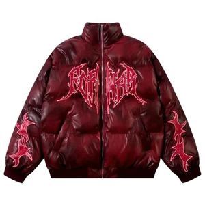 Chaquetas de Cuero con Logotipo de Goma Hechas a Medida para Hombre, Ropa de Invierno, Chaquetas de Cuero Vintage de Moda Urbana - Product Image 2