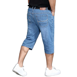 Pantalones Cortos de Mezclilla para Hombre, Transpirables, Cómodos, para Todo Clima, Color Azul Lavado, Casuales, de Algodón de Alta Densidad, Premium - Product Image 5