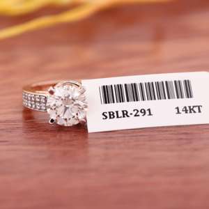 14K Gold 2.26 CT Round Cut Lab Grown Diamond Engagement Ring with Pave Shoulders | IGI Certified Luxury <b>Bridal</b> Jewelry - Product Image 4