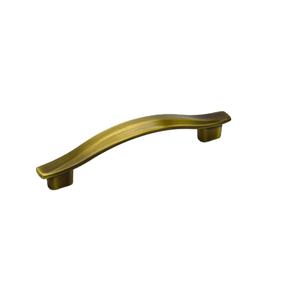<b>Antique</b> Brass Finish Curved Cabinet Handle Elegant Wave Design Drawer Pull for Kitchen <b>Wardrobe</b> Furniture - Product Image 1