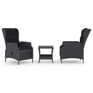 Set Lounge da Giardino Grigio Scuro e Nero - Product Image 2