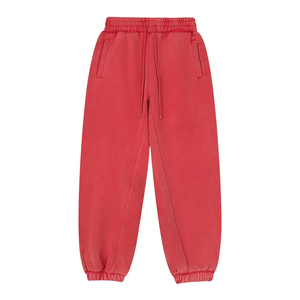 Men's Solid Color Sweatpants <b>Elastic</b> <b>Waist</b> Drawstring Side Pockets Casual Joggers Sand Wash Knitted Cotton Midweight Autumn Wear - Product Image 6