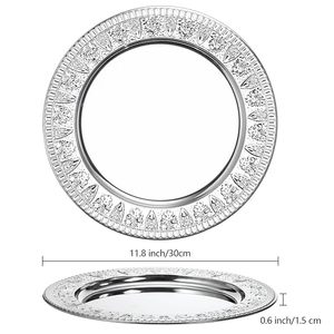 Assiette de présentation ronde classique, accessoire décoratif pour la table, idéale pour les mariages et événements - Product Image 3