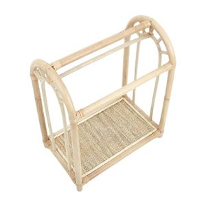 Factory Price Natural Rattan Doll Outfit Hangers Wholesale Handmade <b>Miniature</b> Clothing Stand Sustainable Kids Room Furniture - Product Image 2