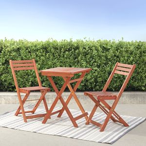 Marco bruno rossastro balcone legno bistrot Set elegante mobili da giardino per l'intrattenimento all'aperto - Product Image 1