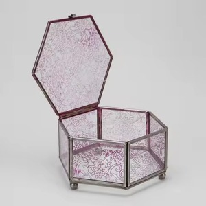 Designer Metal Jewelry Storage Organizer <b>Box</b> for Rings <b>Earrings</b> Necklace Accessories Home Use - Product Image 1