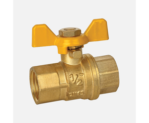 Robinet à bille en laiton C-Way 1/2'' avec filetage femelle, commande manuelle du débit d'eau, poignée OEM, pour usage domestique et cuisine - Product Image 2