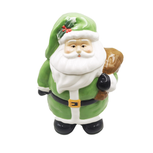 Taza de Cerámica Verde de Santa Claus con Tapa, Taza Navideña de Dibujos Animados, Recipiente para Bebidas Hecho a Mano - Product Image 2