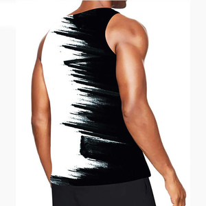 Sublimated Color Contrast High Street Style Eco-Friendly Gym Clothing Men Tank <b>Tops</b> Wholesale Customized Quick Dry Breathable - Product Image 3