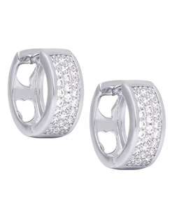 Orecchini a cerchio con spianatura cubica di zirconi | Macacy's - Product Image 2