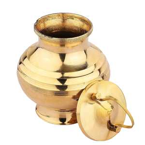 Recipiente de latón Gangajali Lota Kalash para la sagrada Ganga, ideal para rituales de templo y Pooja - Product Image 3