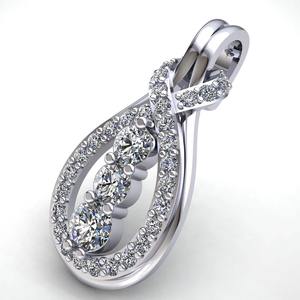 Pendentif en argent plaqué or 24 carats avec diamant taille brillant serti en canal, style classique, pour homme, usage quotidien et festivals, vente en gros - Product Image 4