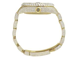 นาฬิกา BOJ R.O.L.E.X.034 ตัวอักษรและตัวเลข ประดับเพชรโมอิสซาไนต์เต็มเรือน หรูหรา แฟชั่น ควอตซ์ อนาล็อก สายสตีล 41 มม. กันน้ำ 3 บาร์ สไตล์ฮิปฮอป สำหรับผู้ชาย - Product Image 4