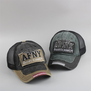 American-style New Washed <b>Baseball</b> <b>Cap</b> for Men, Large Head Circumference, Curved Brim, Denim Distressed Style That Makes the - Product Image 5