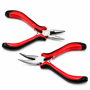 2Pcs Jewelry <b>Needle</b> Nose And Bent Nose Pliers Set Stainless Steel Wire Wrapping <b>Beading</b> Tools For DIY - Product Image 1